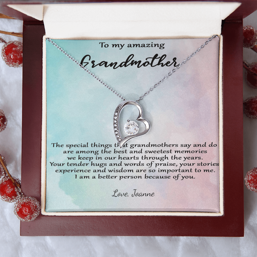 Personalized Forever Love Necklace – A Heartfelt Gift for Grandma