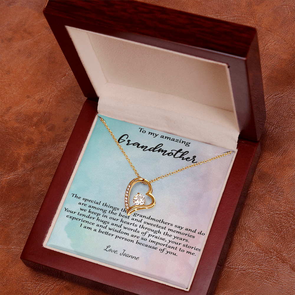 Personalized Forever Love Necklace – A Heartfelt Gift for Grandma