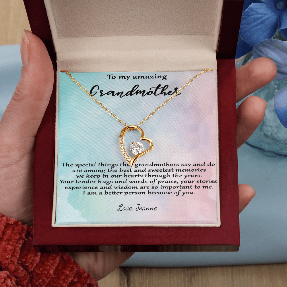 Personalized Forever Love Necklace – A Heartfelt Gift for Grandma