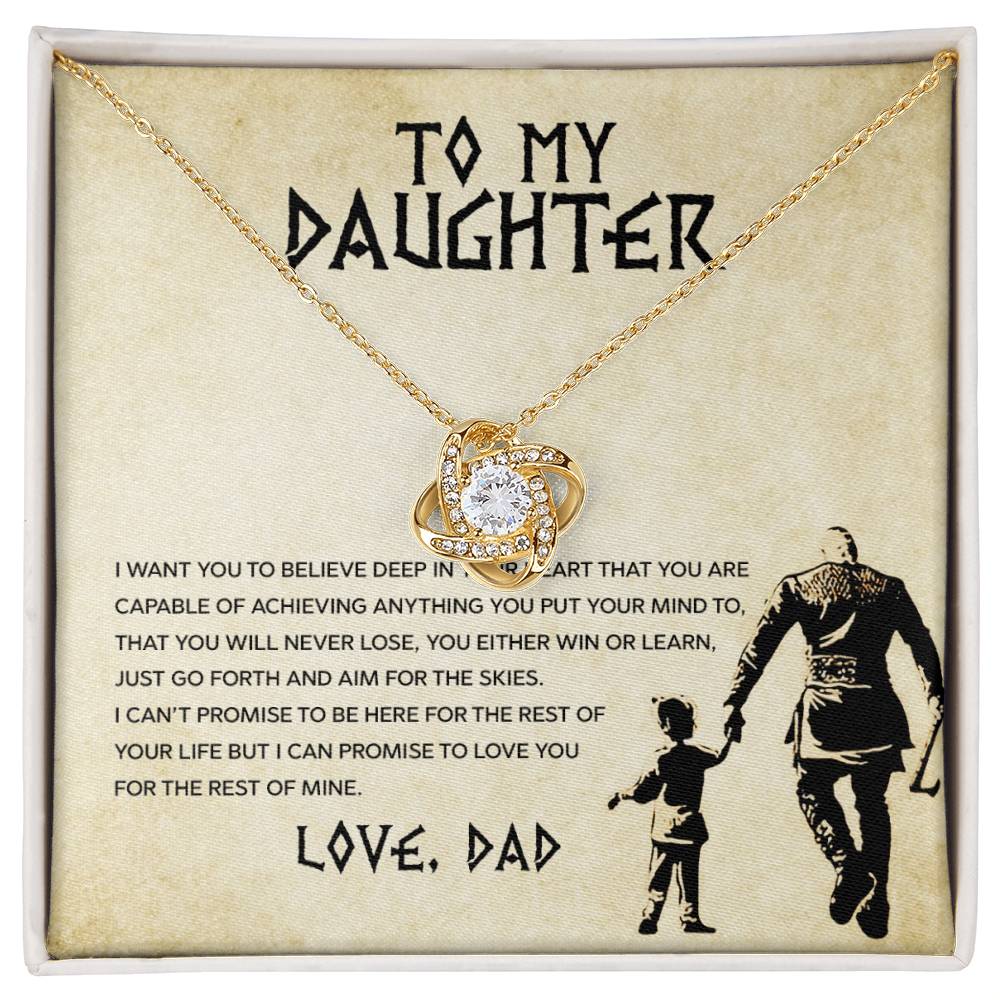 To My Daughter - Eternal Love Knot Necklace Gift from Dad