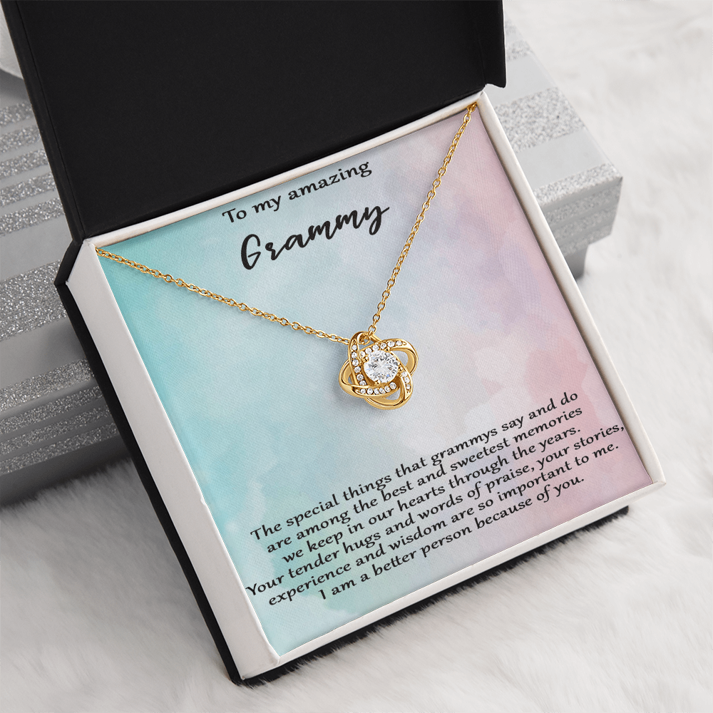 Love Knot Necklace – To My Amazing Grammy | A Heartfelt Gift from Grandchild