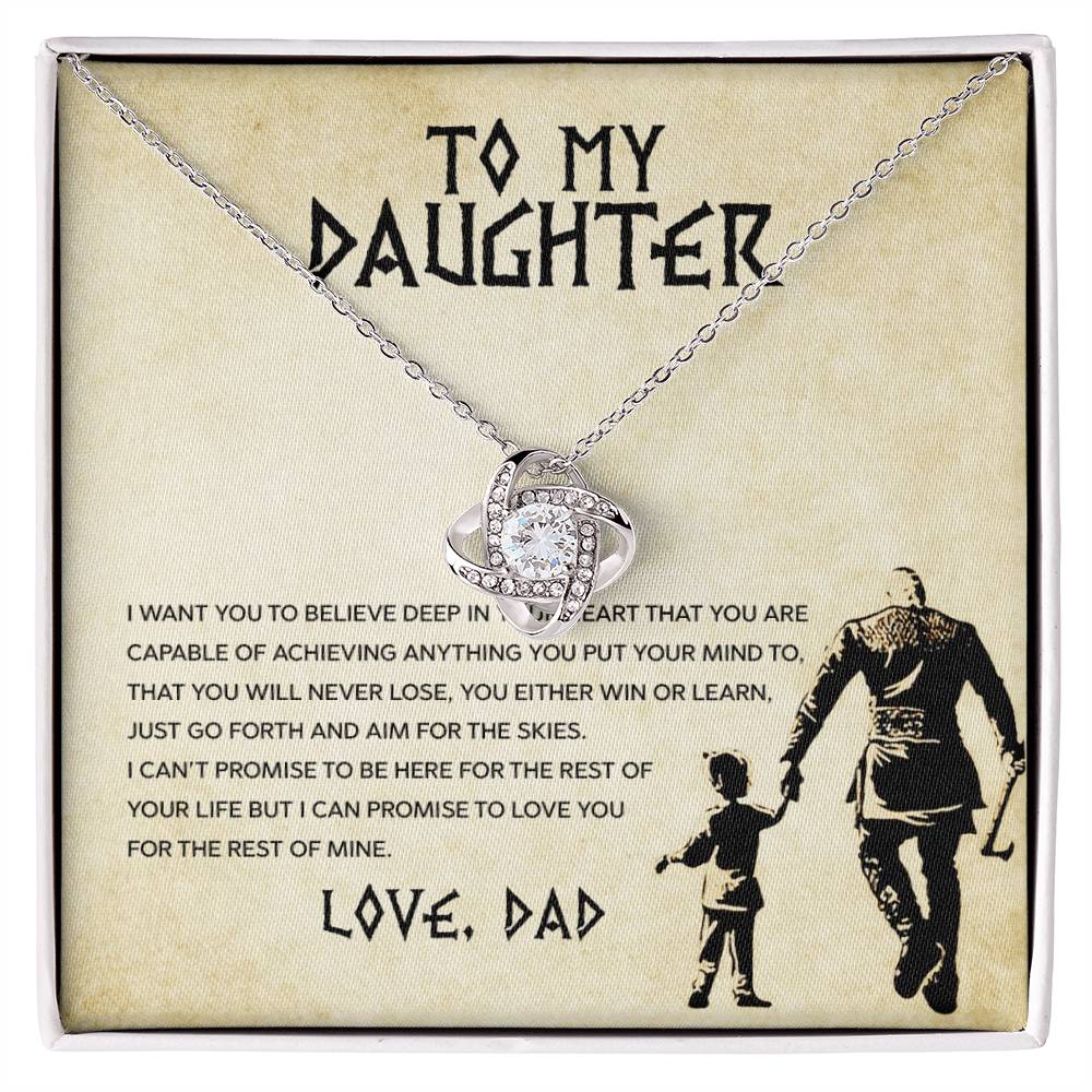 To My Daughter - Eternal Love Knot Necklace Gift from Dad