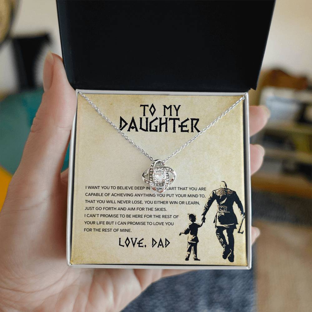 To My Daughter - Eternal Love Knot Necklace Gift from Dad