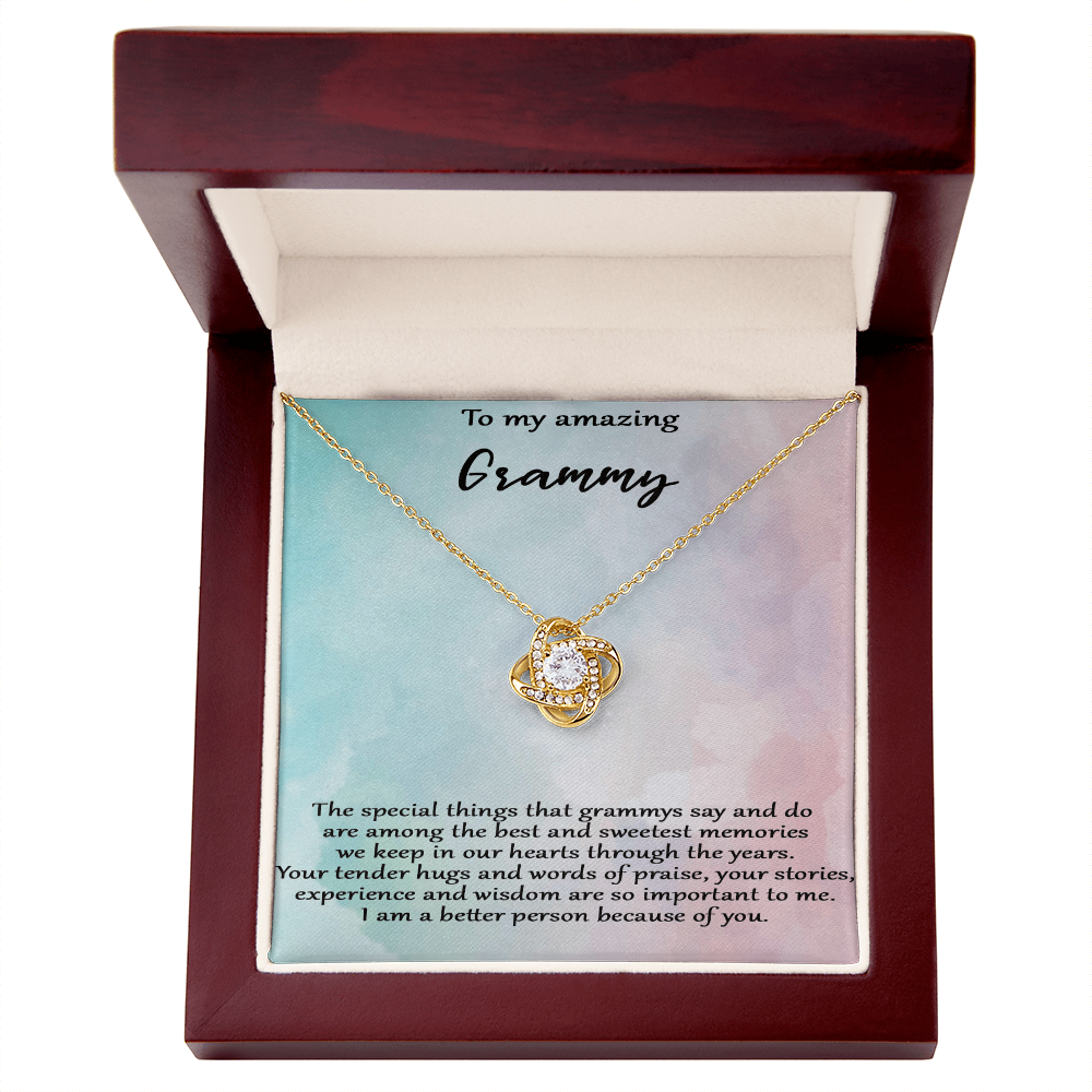 Love Knot Necklace – To My Amazing Grammy | A Heartfelt Gift from Grandchild