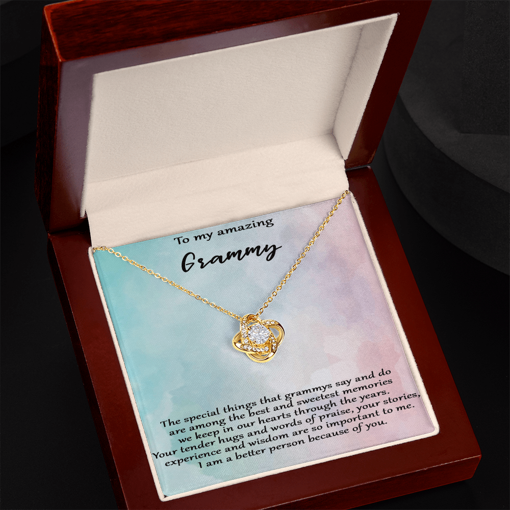 Love Knot Necklace – To My Amazing Grammy | A Heartfelt Gift from Grandchild