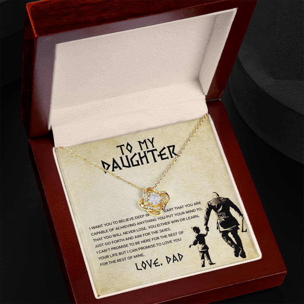 To My Daughter - Eternal Love Knot Necklace Gift from Dad