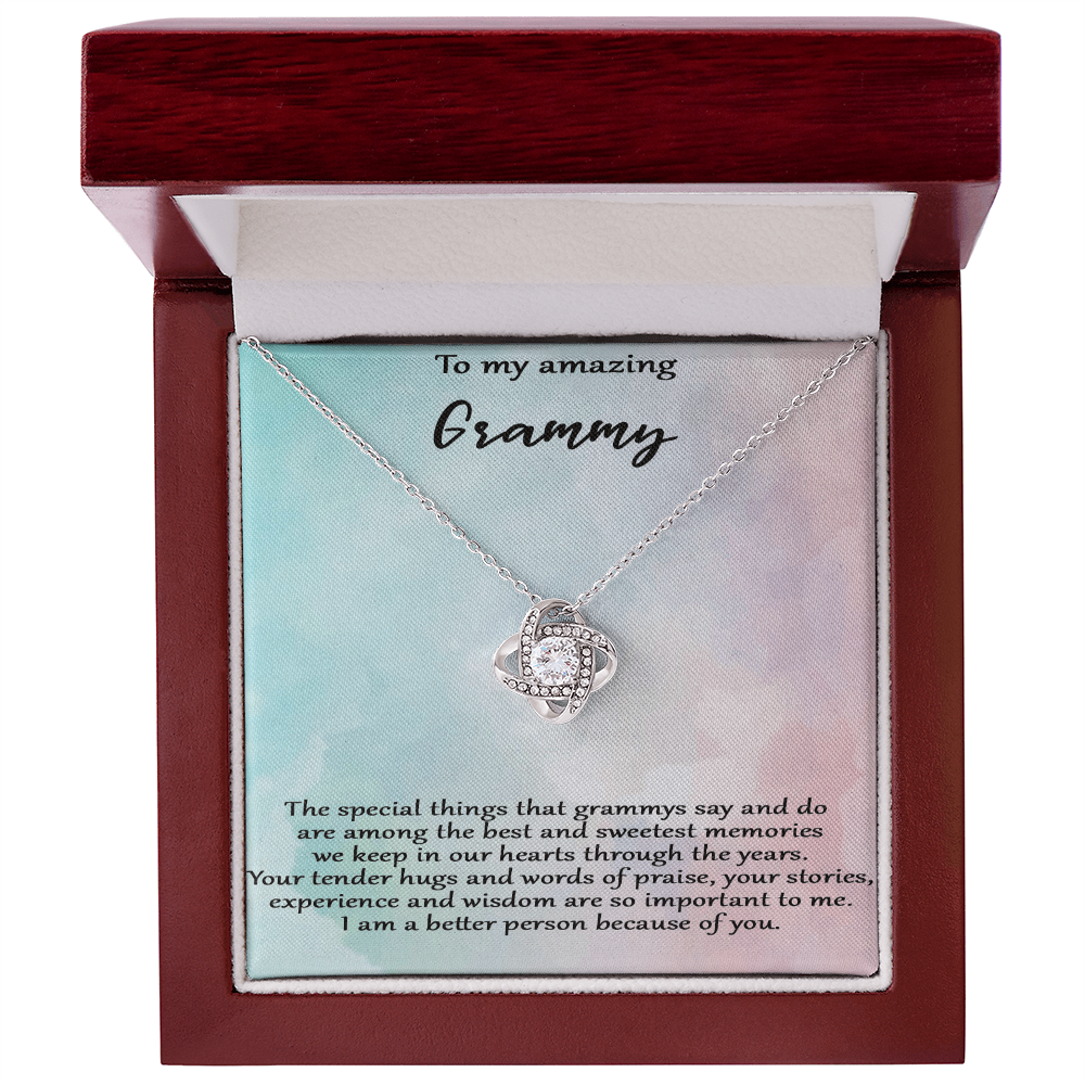 Love Knot Necklace – To My Amazing Grammy | A Heartfelt Gift from Grandchild