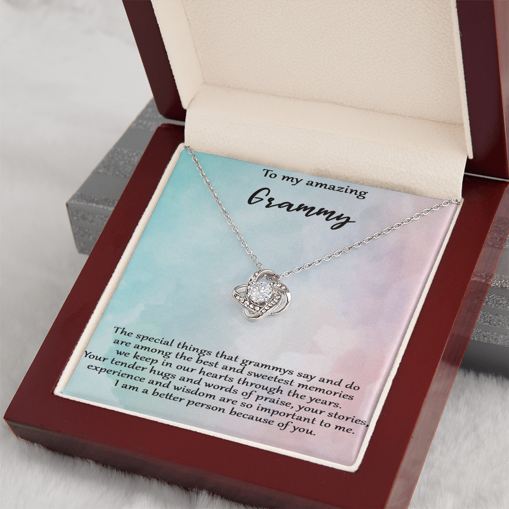 Love Knot Necklace – To My Amazing Grammy | A Heartfelt Gift from Grandchild