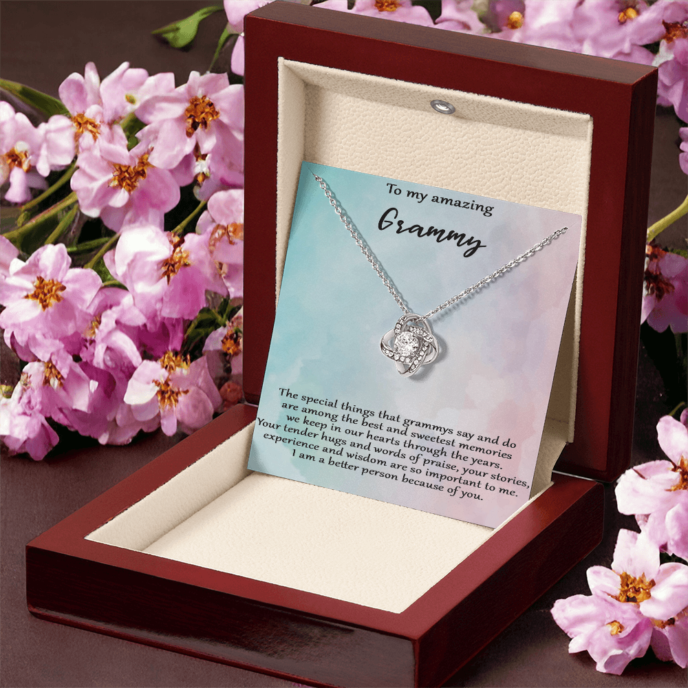 Love Knot Necklace – To My Amazing Grammy | A Heartfelt Gift from Grandchild