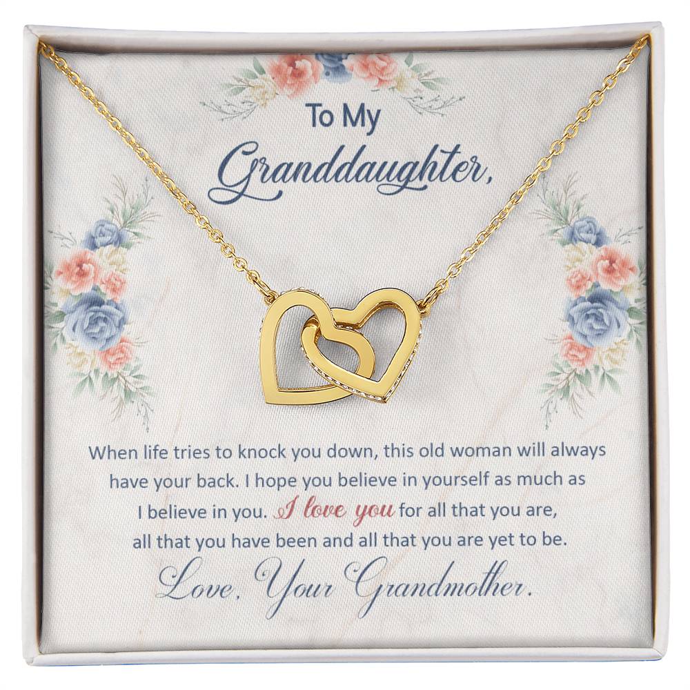 To My Granddaughter – Always Have Your Back Love Knot Necklace