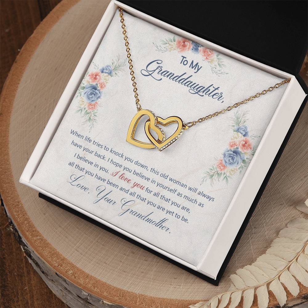 To My Granddaughter – Always Have Your Back Love Knot Necklace