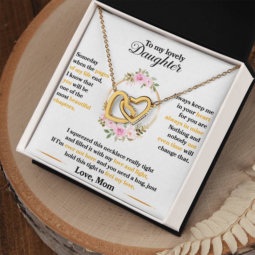 To My Lovely Daughter, Hold This Tight To Feel My Love - Gift Necklace from Mom