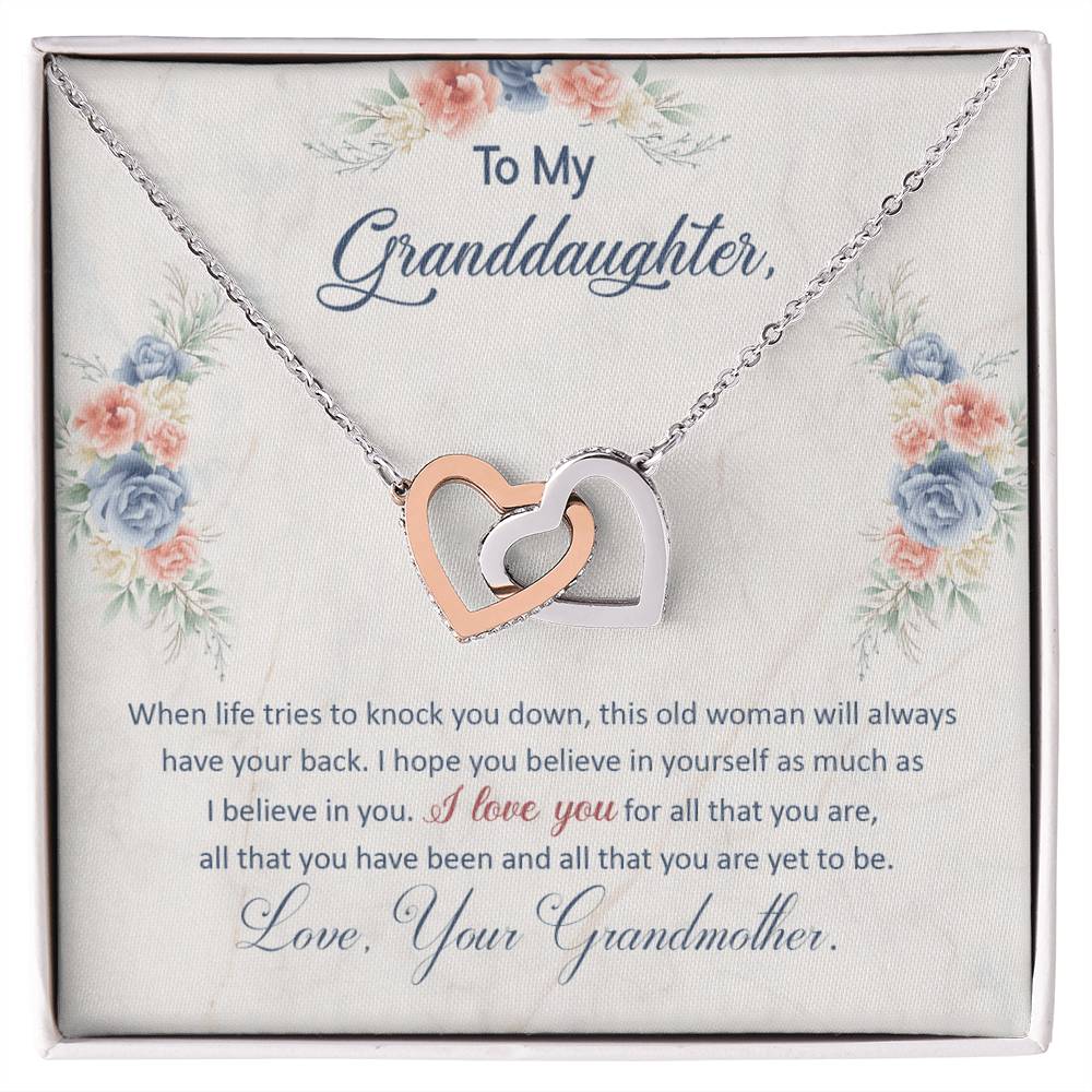 To My Granddaughter – Always Have Your Back Love Knot Necklace