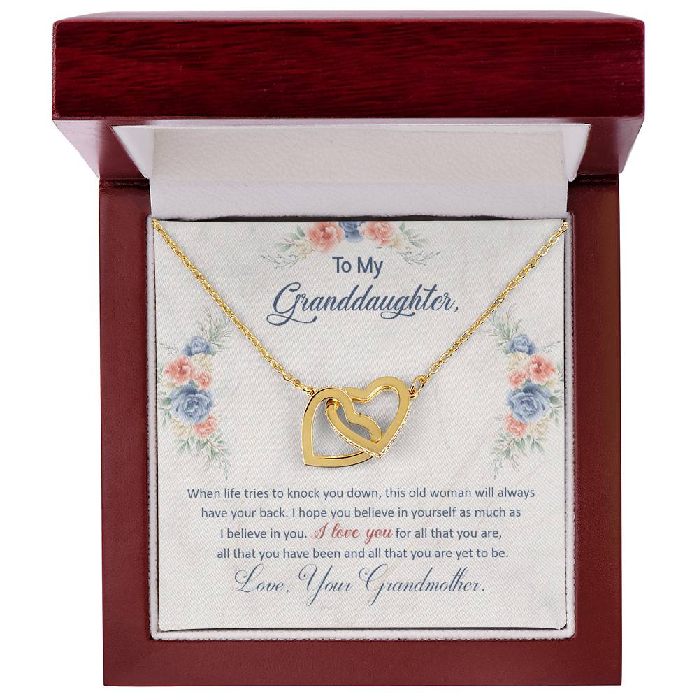 To My Granddaughter – Always Have Your Back Love Knot Necklace