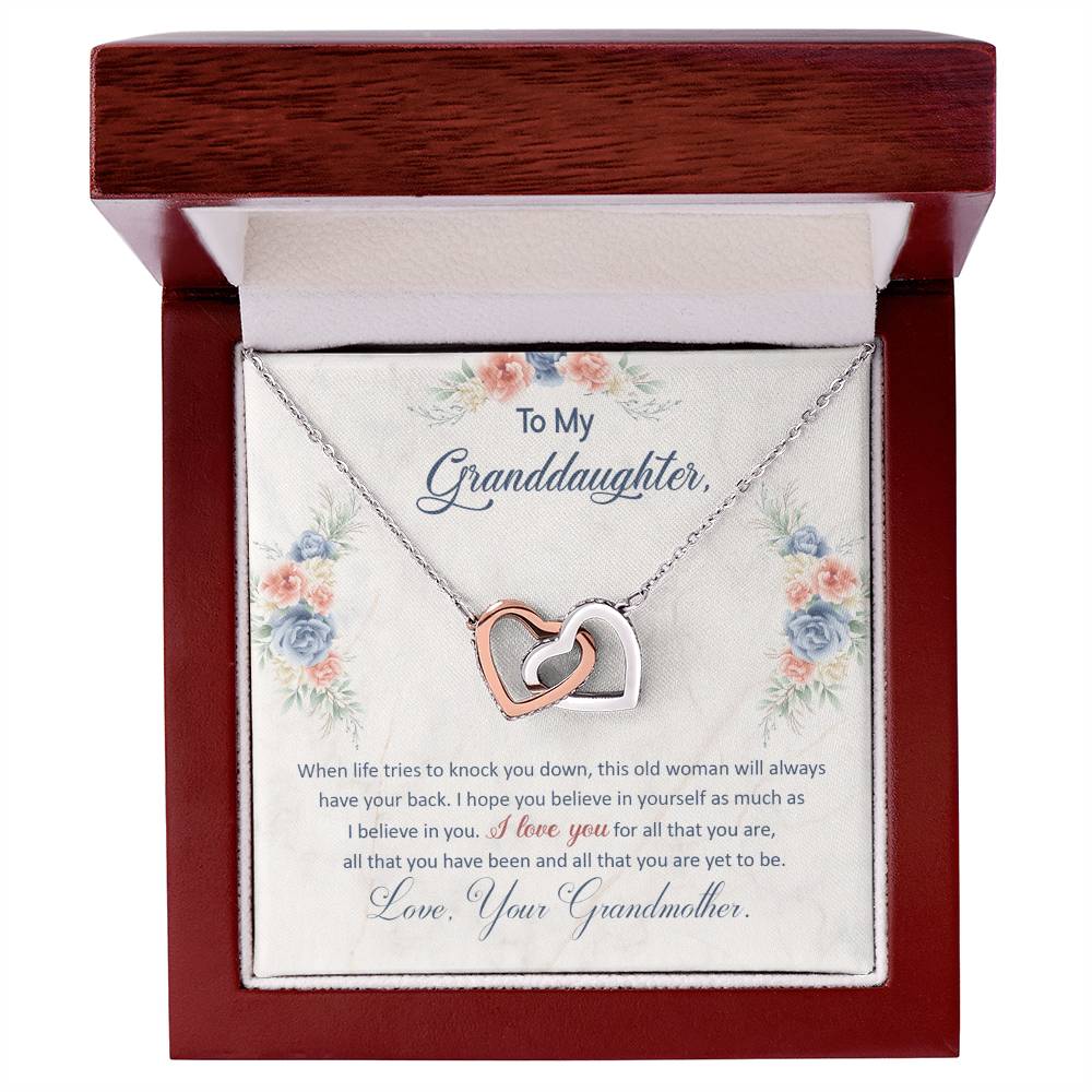 To My Granddaughter – Always Have Your Back Love Knot Necklace