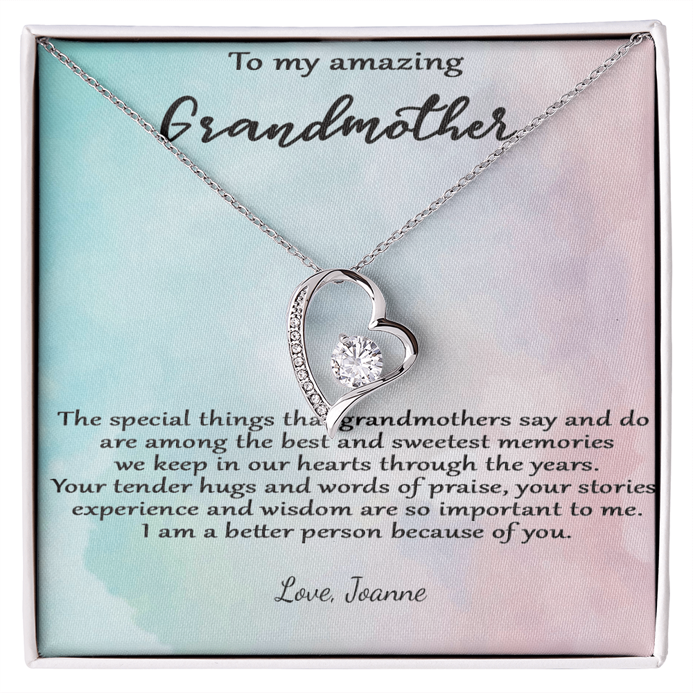 Personalized Forever Love Necklace – A Heartfelt Gift for Grandma