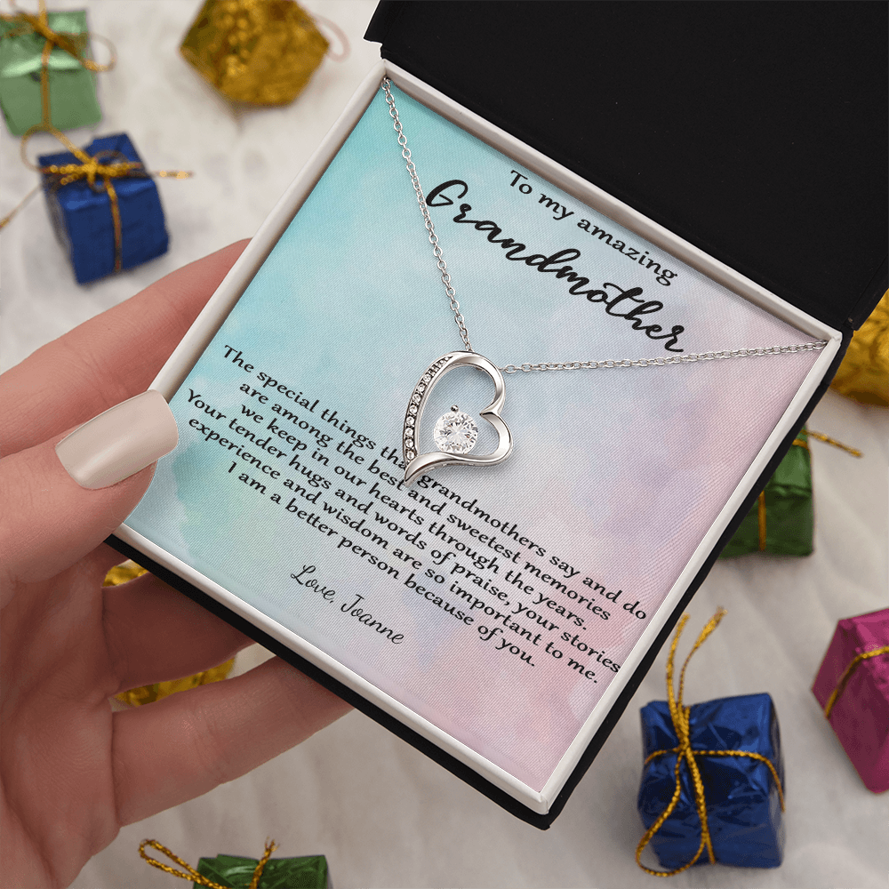 Personalized Forever Love Necklace – A Heartfelt Gift for Grandma