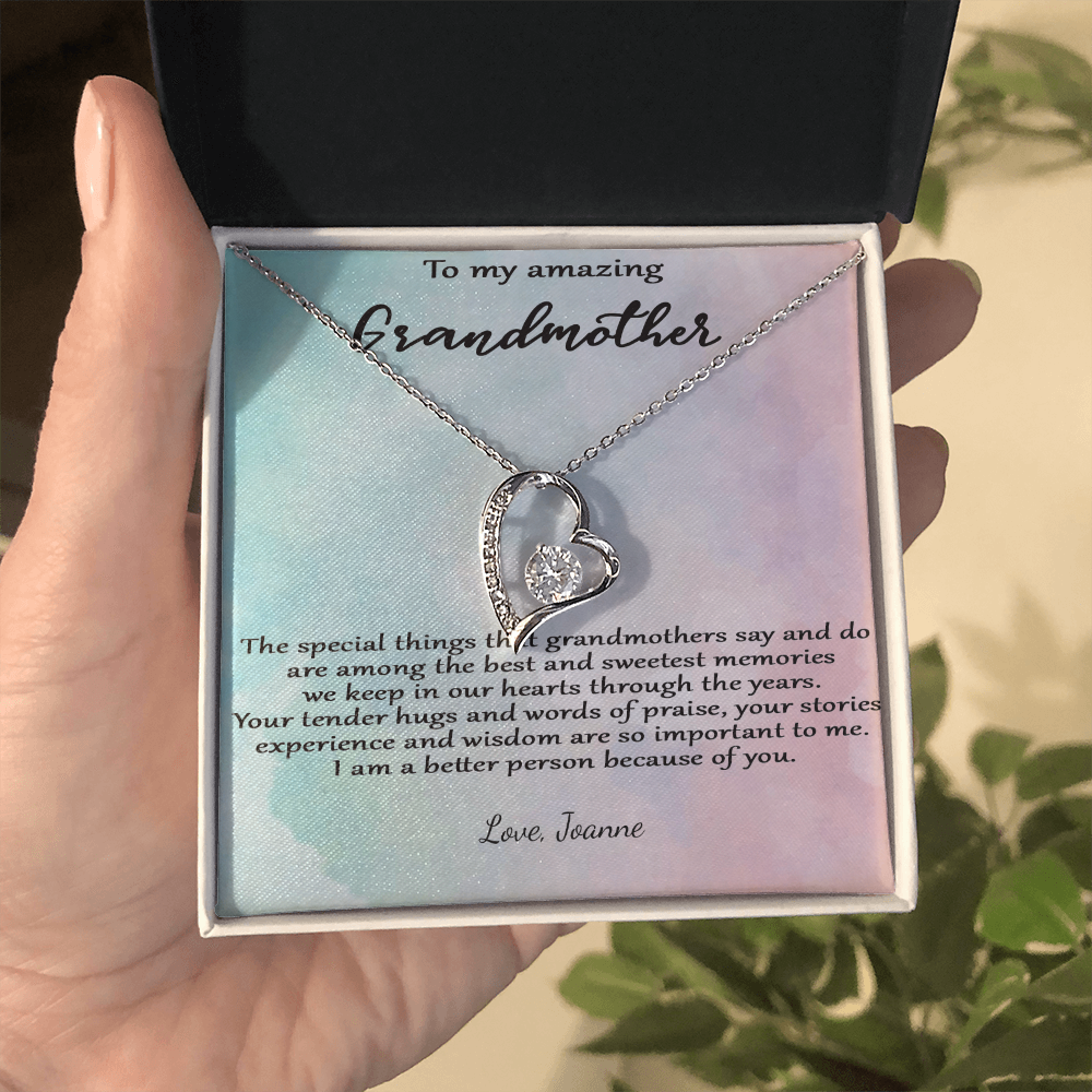 Personalized Forever Love Necklace – A Heartfelt Gift for Grandma