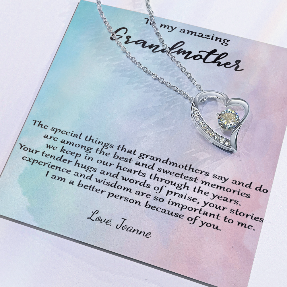 Personalized Forever Love Necklace – A Heartfelt Gift for Grandma