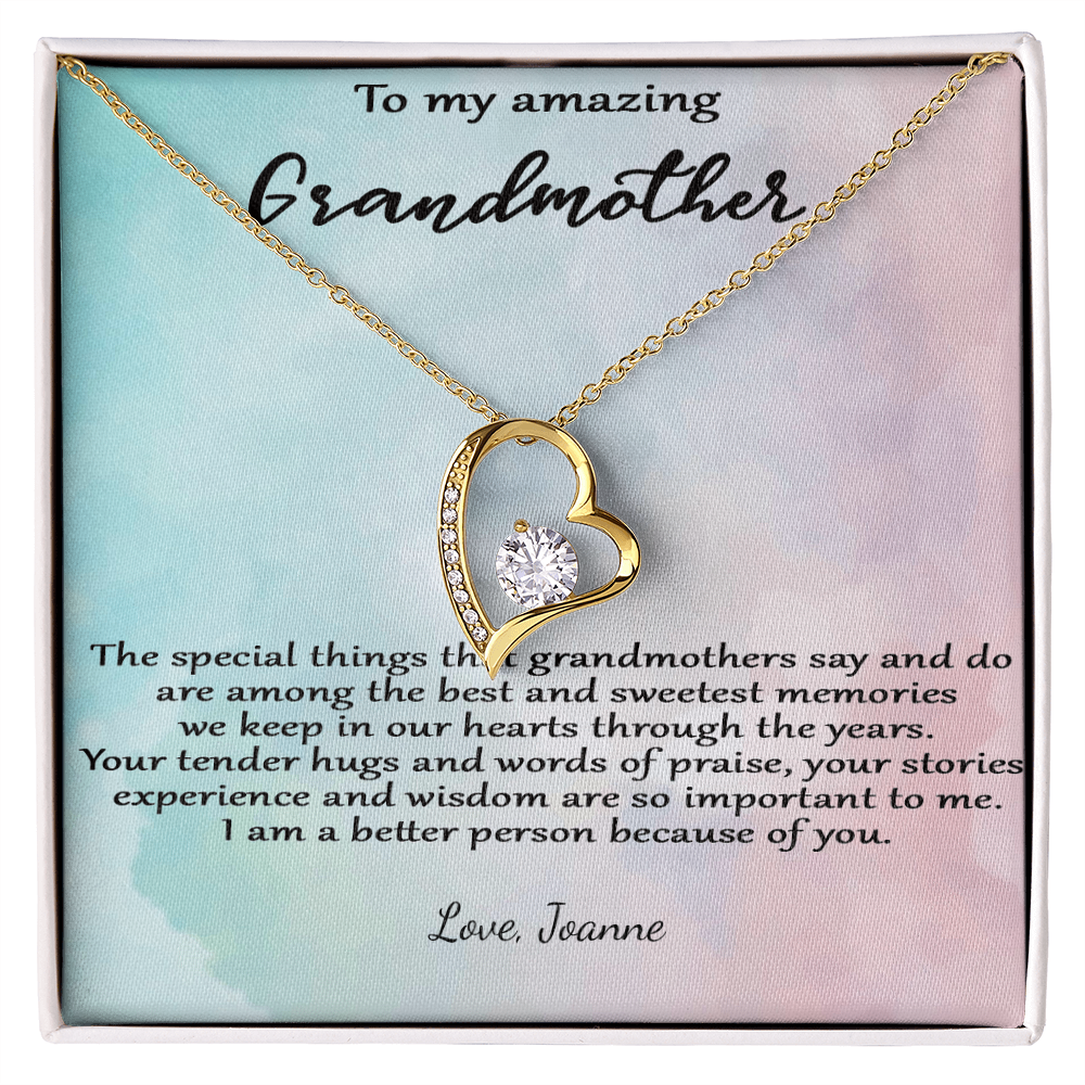 Personalized Forever Love Necklace – A Heartfelt Gift for Grandma