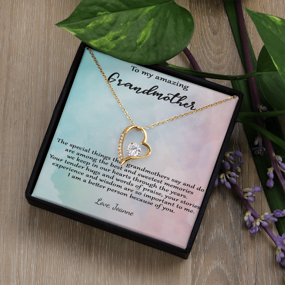 Personalized Forever Love Necklace – A Heartfelt Gift for Grandma