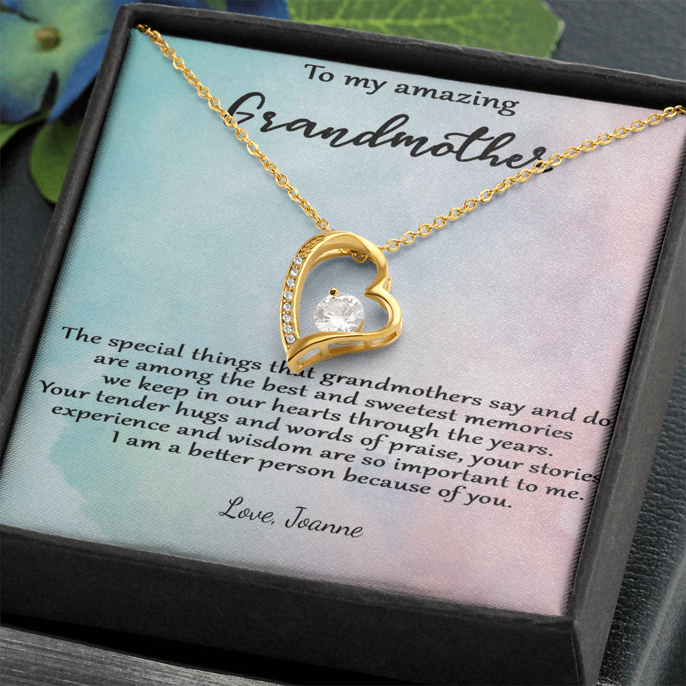Personalized Forever Love Necklace – A Heartfelt Gift for Grandma