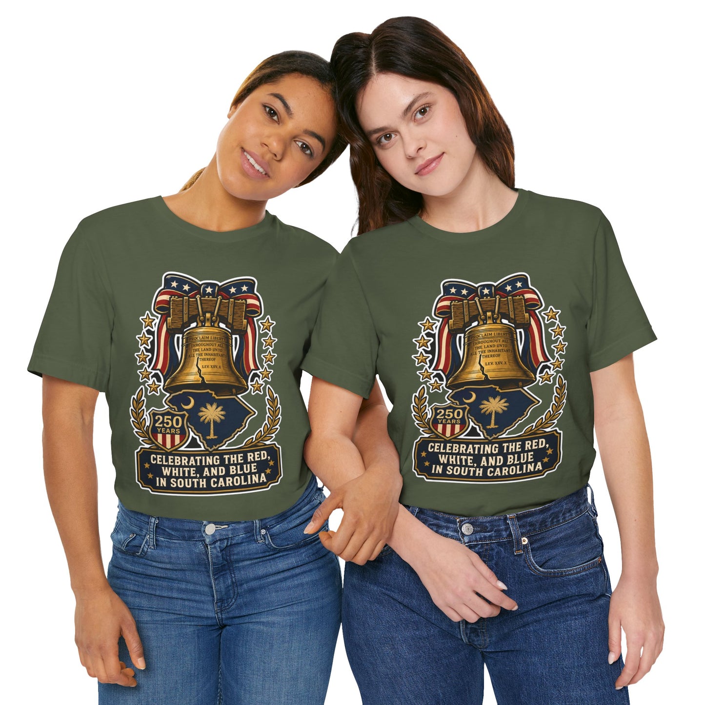 Liberty Bell South Carolina T-Shirt — "Celebrating the Red, White, and Blue" 250th Anniversary