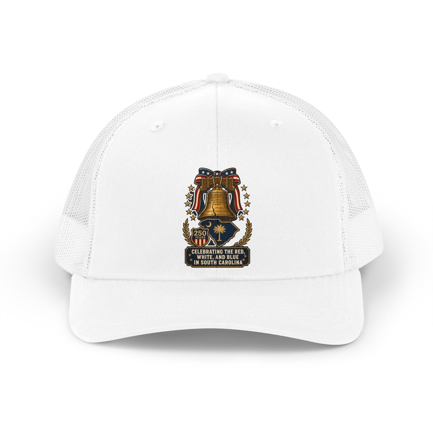 Palmetto State Red White & Blue 250th Anniversary— Vintage Americana Trucker Hat