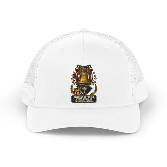 Palmetto State Red White & Blue 250th Anniversary— Vintage Americana Trucker Hat