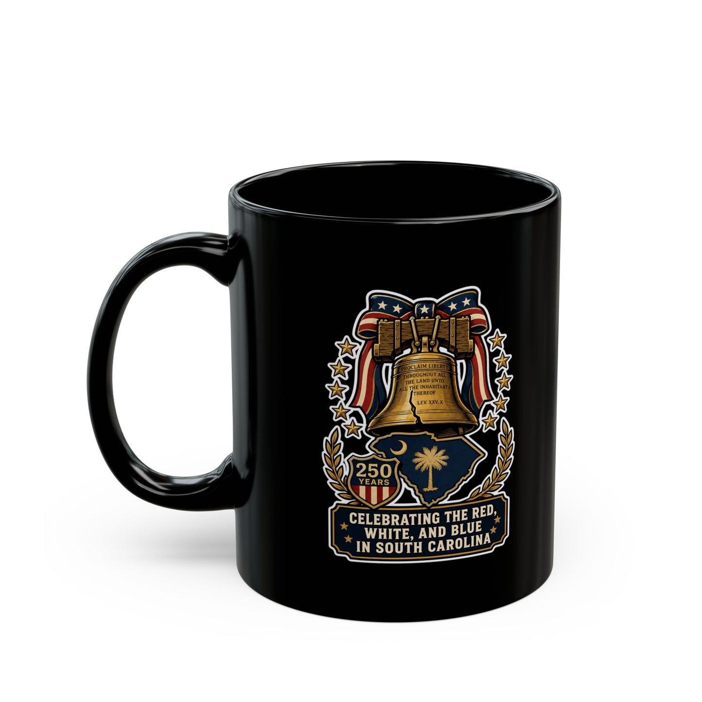 Liberty Bell South Carolina Black Mug