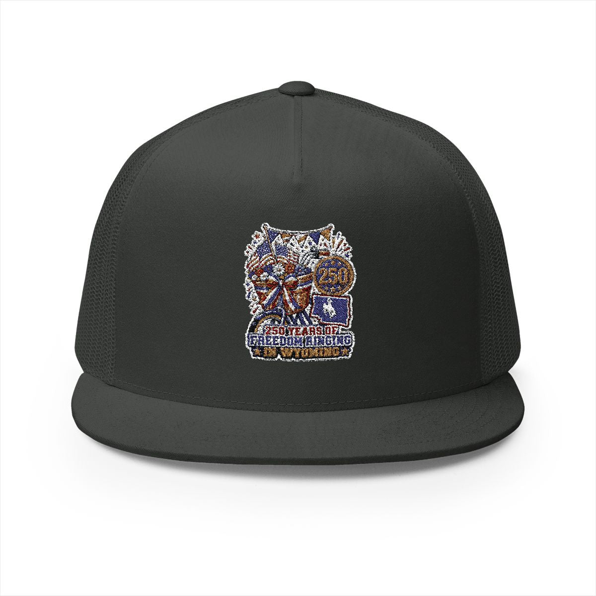 Wyoming America 250 Celebration 5-Panel Trucker Hat – Patriotic Anniversary State Pride Cap
