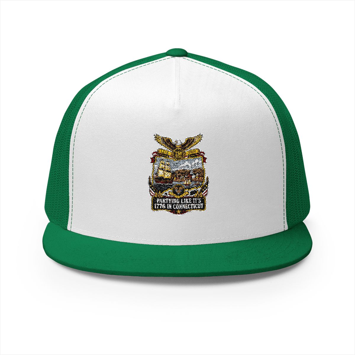 Connecticut America 250 Patriotic 5-Panel Trucker Hat – Colonial Anniversary State Pride Cap