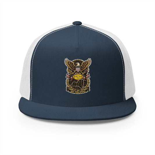 New York America 250 Eagle Patriotic 5-Panel Trucker Hat – State Pride Anniversary Gift