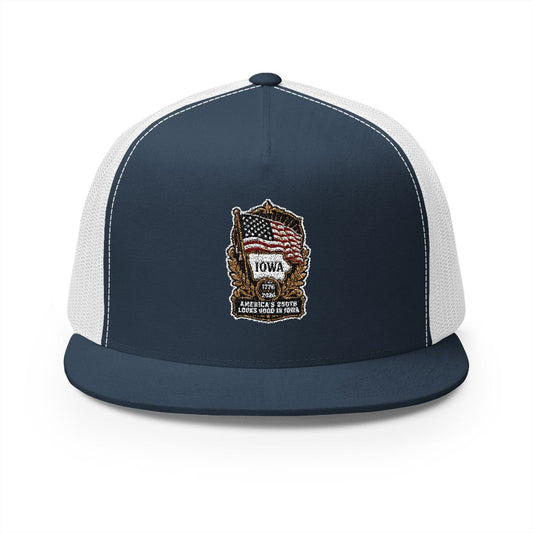 Iowa America 250 Heritage Patriotic 5-Panel Trucker Hat – State Pride Anniversary Cap