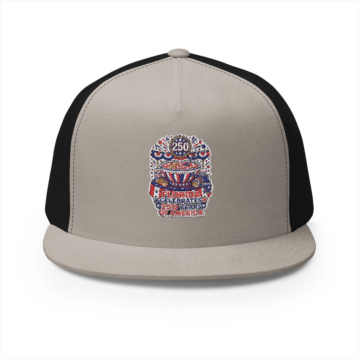 Florida America 250 Patriotic 5-Panel Trucker Hat – Anniversary State Pride Cap