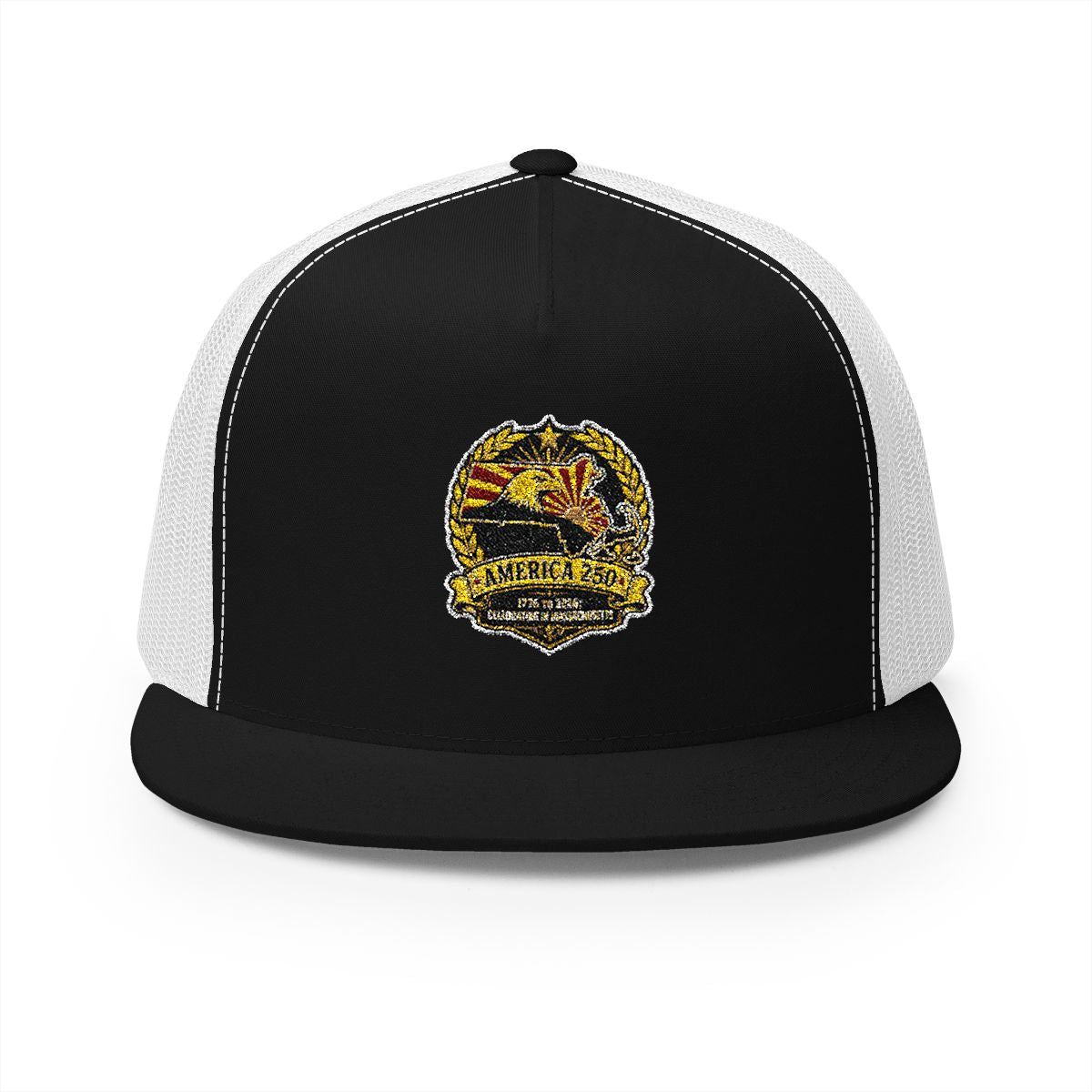 Massachusetts America 250 Eagle Patriotic 5-Panel Trucker Hat – State Pride Anniversary Gift