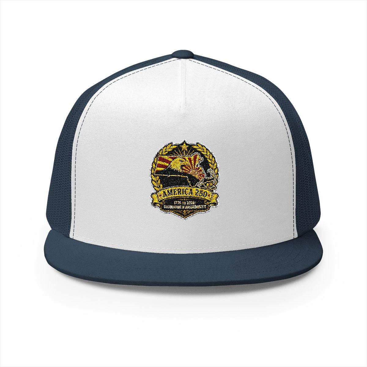Massachusetts America 250 Eagle Patriotic 5-Panel Trucker Hat – State Pride Anniversary Gift