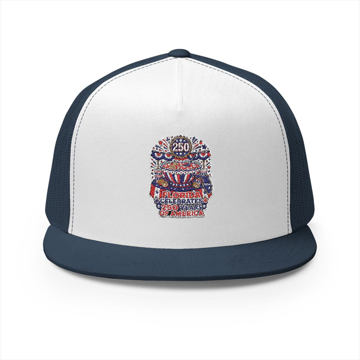 Florida America 250 Patriotic 5-Panel Trucker Hat – Anniversary State Pride Cap