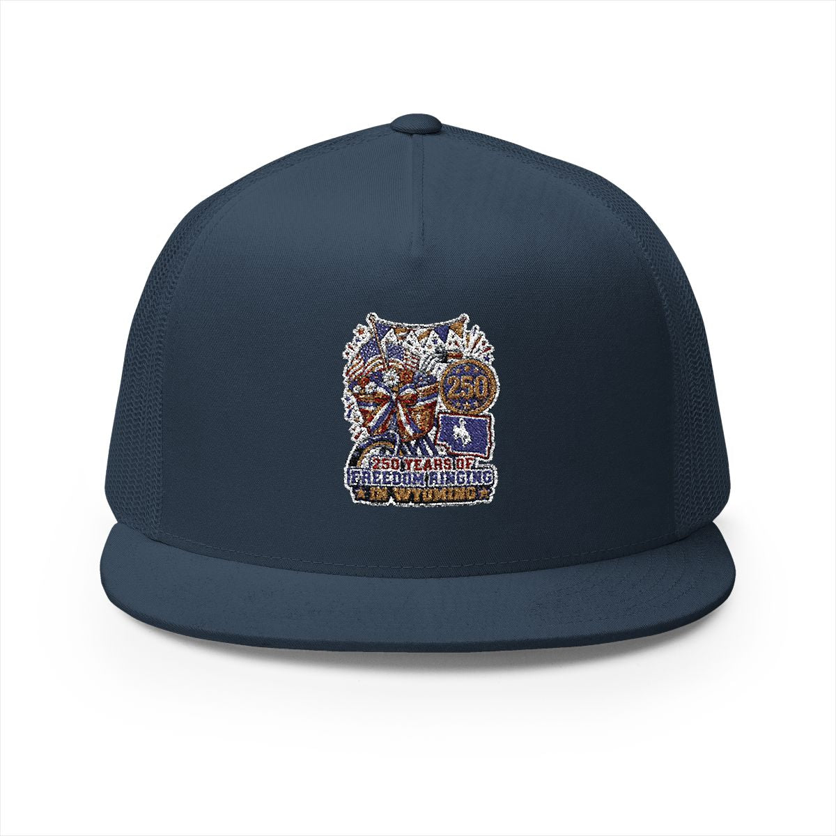 Wyoming America 250 Celebration 5-Panel Trucker Hat – Patriotic Anniversary State Pride Cap
