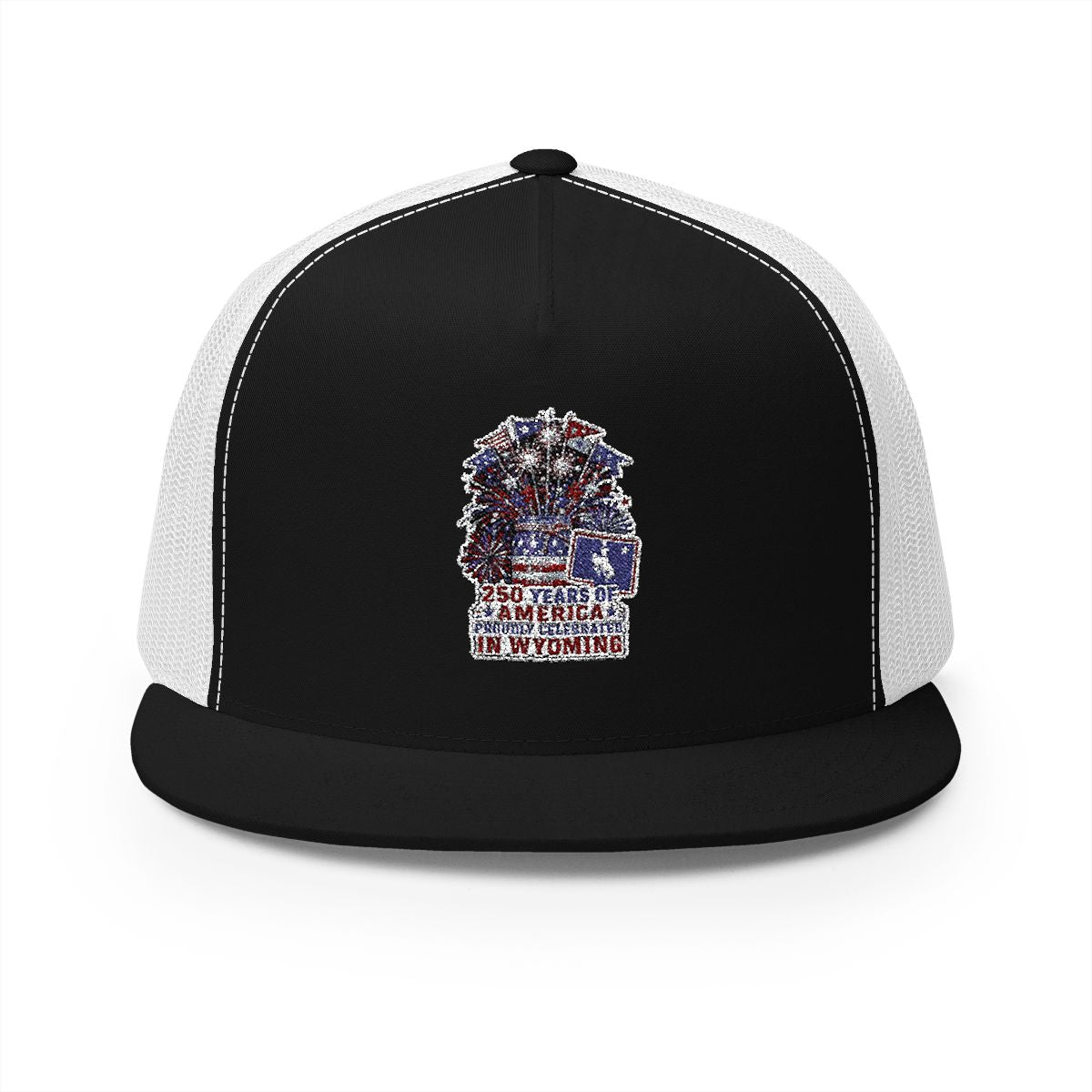 Wyoming America 250 Patriotic 5-Panel Trucker Hat – Western Anniversary State Pride Cap