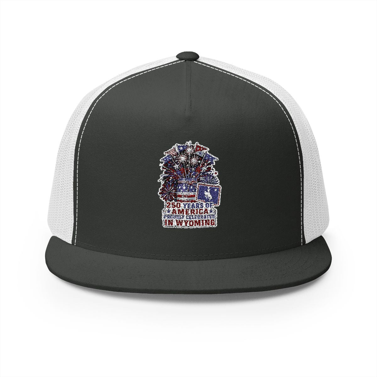 Wyoming America 250 Patriotic 5-Panel Trucker Hat – Western Anniversary State Pride Cap