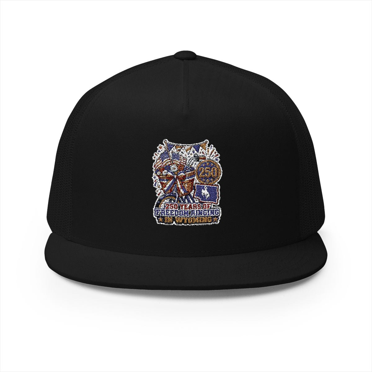 Wyoming America 250 Celebration 5-Panel Trucker Hat – Patriotic Anniversary State Pride Cap