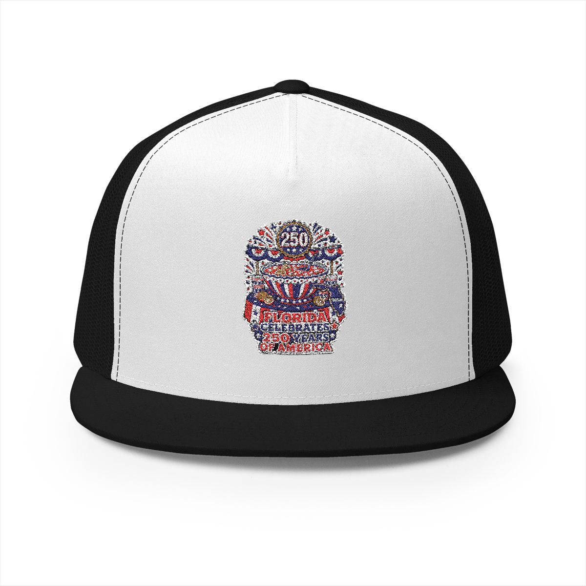 Florida America 250 Patriotic 5-Panel Trucker Hat – Anniversary State Pride Cap