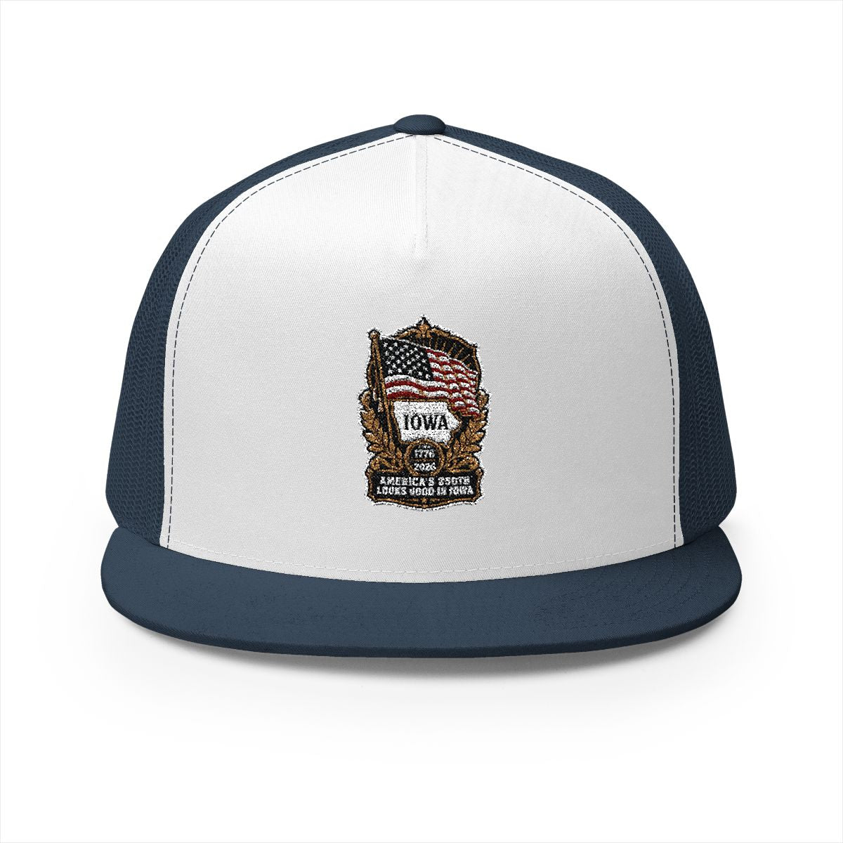 Iowa America 250 Heritage Patriotic 5-Panel Trucker Hat – State Pride Anniversary Cap