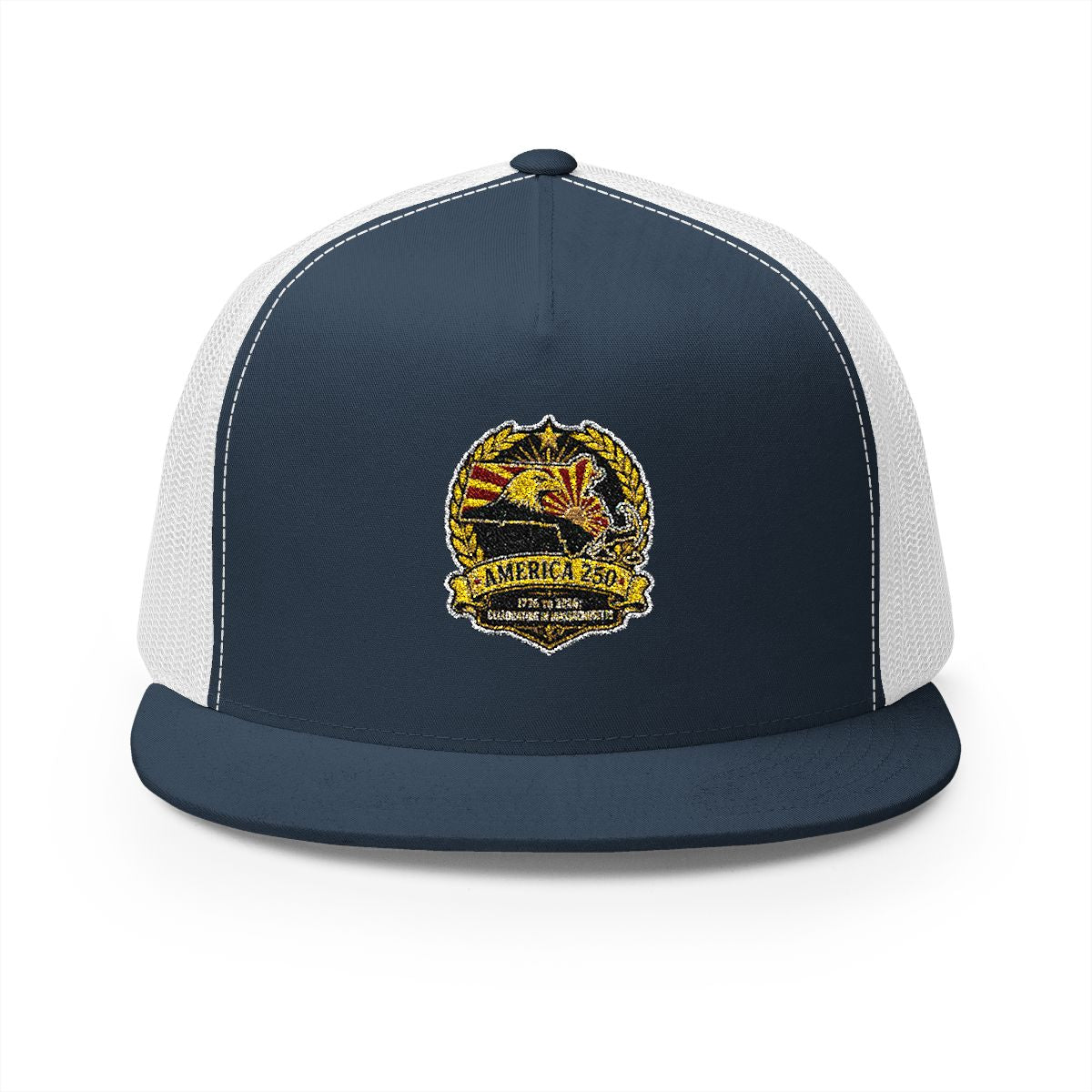 Massachusetts America 250 Eagle Patriotic 5-Panel Trucker Hat – State Pride Anniversary Gift