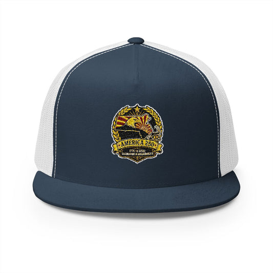Massachusetts America 250 Eagle Patriotic 5-Panel Trucker Hat – State Pride Anniversary Gift
