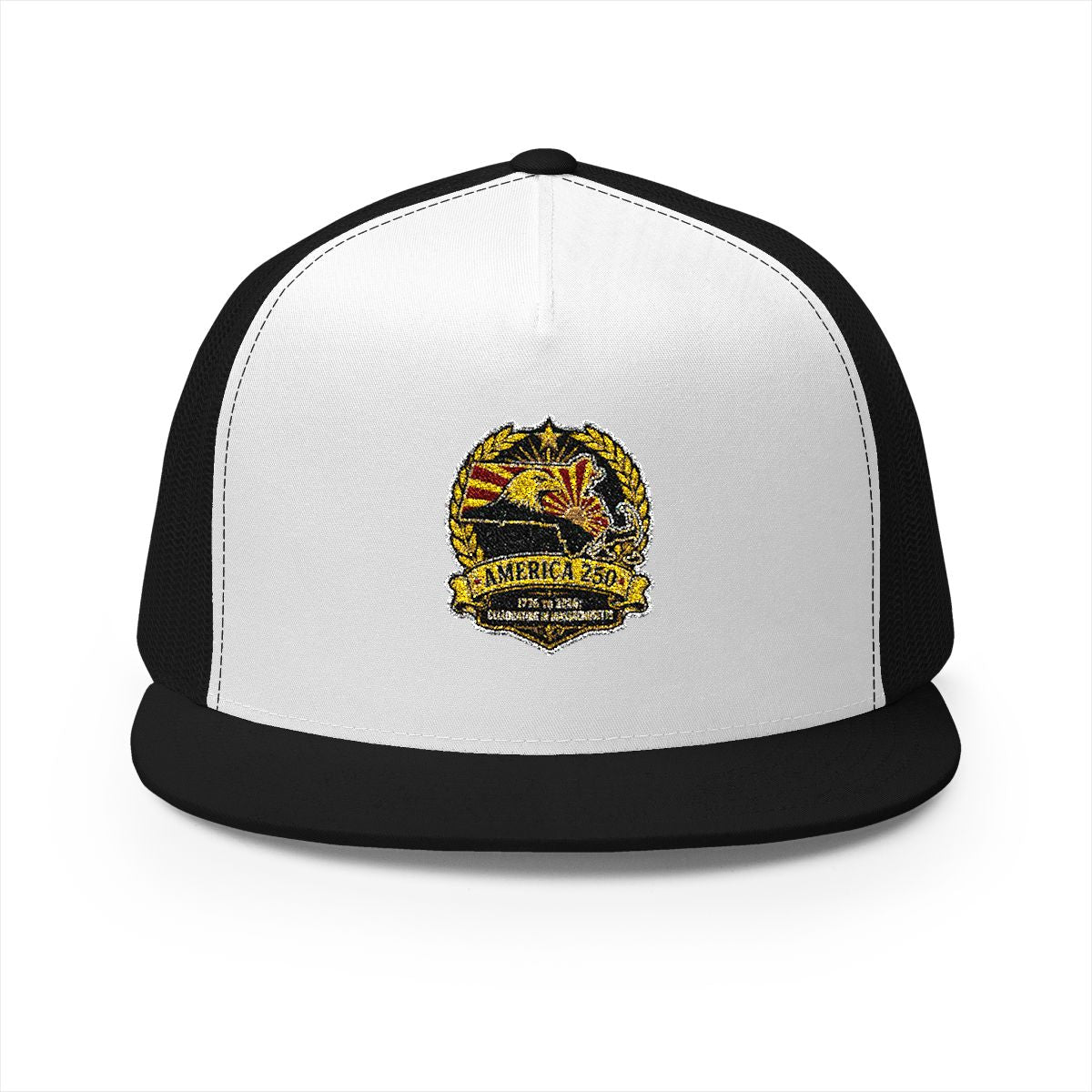 Massachusetts America 250 Eagle Patriotic 5-Panel Trucker Hat – State Pride Anniversary Gift