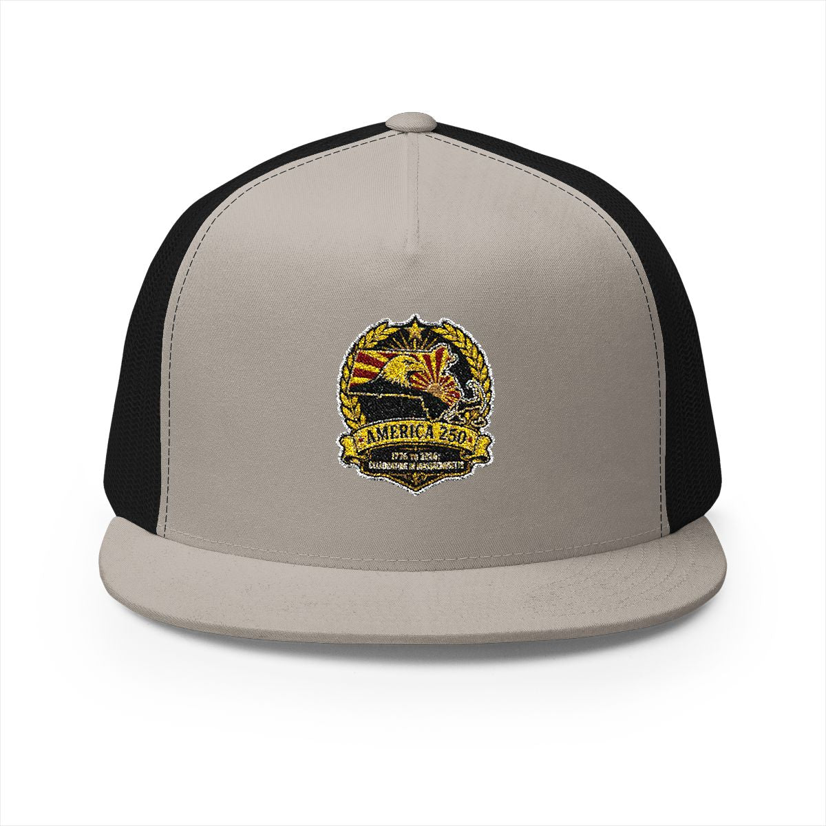 Massachusetts America 250 Eagle Patriotic 5-Panel Trucker Hat – State Pride Anniversary Gift