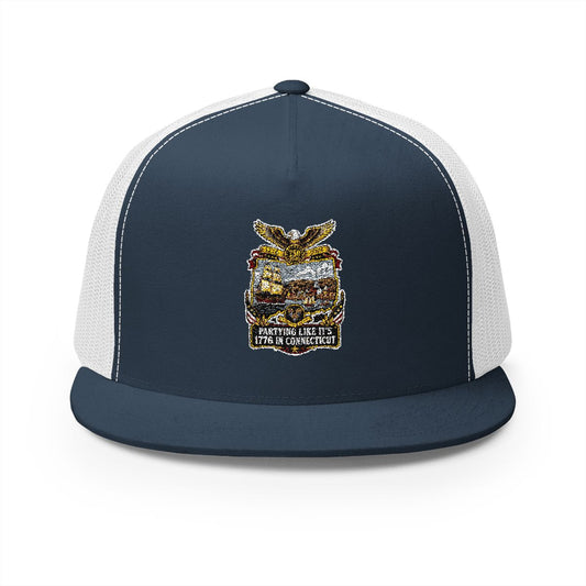 Connecticut America 250 Patriotic 5-Panel Trucker Hat – Colonial Anniversary State Pride Cap