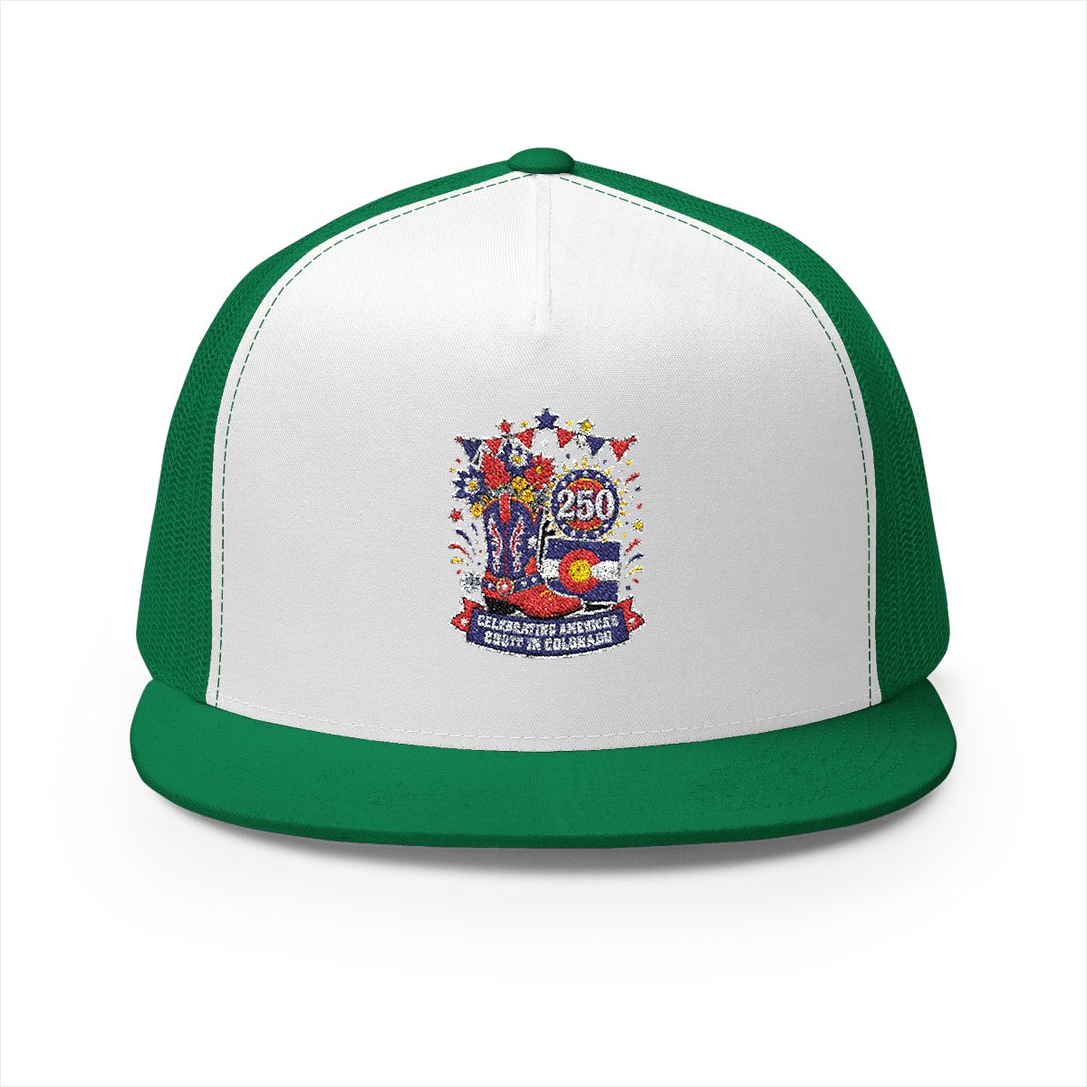 Colorado America 250 Patriotic 5-Panel Trucker Hat – Western State Pride Anniversary Cap